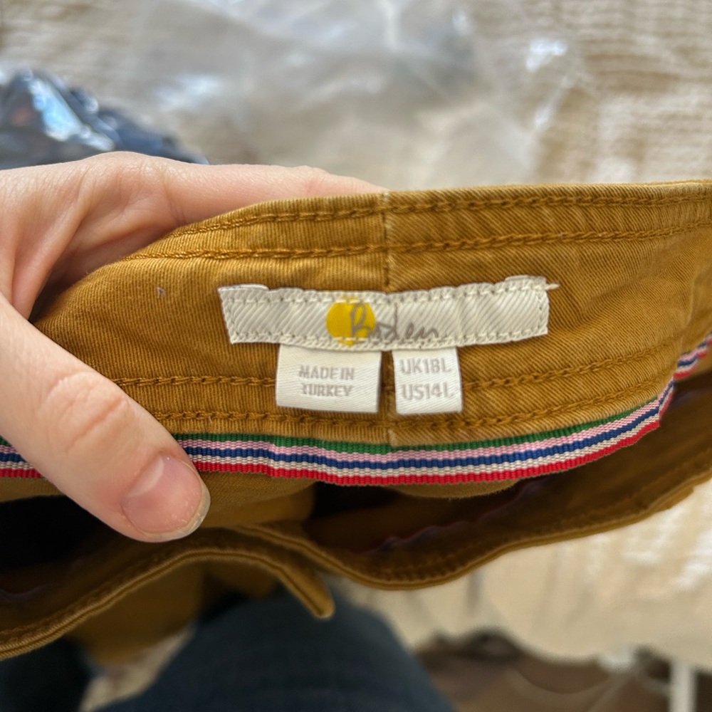 Boden Pocket Chino Pants in Camel size 14L - Picture 4 of 6